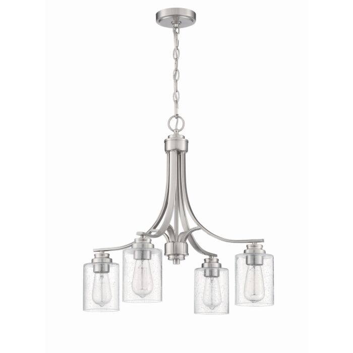Craftmade Bolden 4 Light Transitional Chandelier in Brushed Polished Nickel