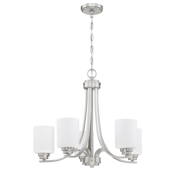 Craftmade Bolden 5 Light Transitional Chandelier in Brushed Polished Nickel