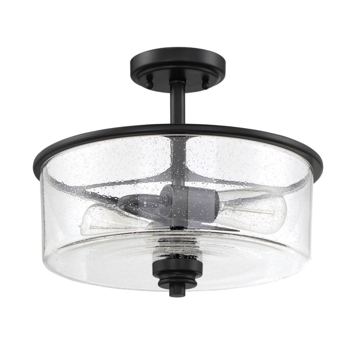 Craftmade Bolden 2 Light Ceiling Light in Flat Black