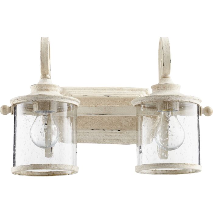 Quorum San Miguel 2 Light Bathroom Vanity Light in Persian White