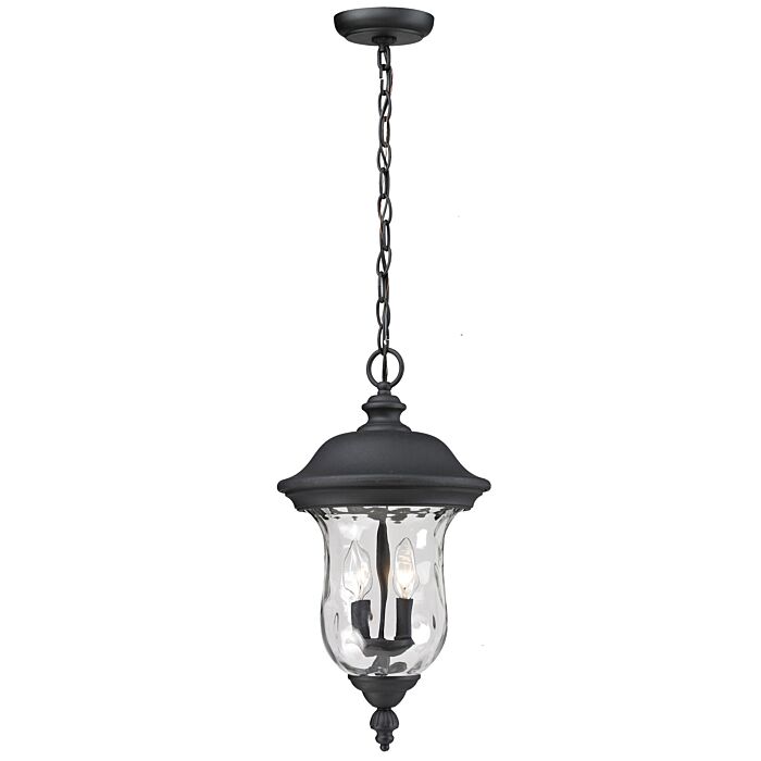 Two Light Outdoor Chain Mount Ceiling Fixture