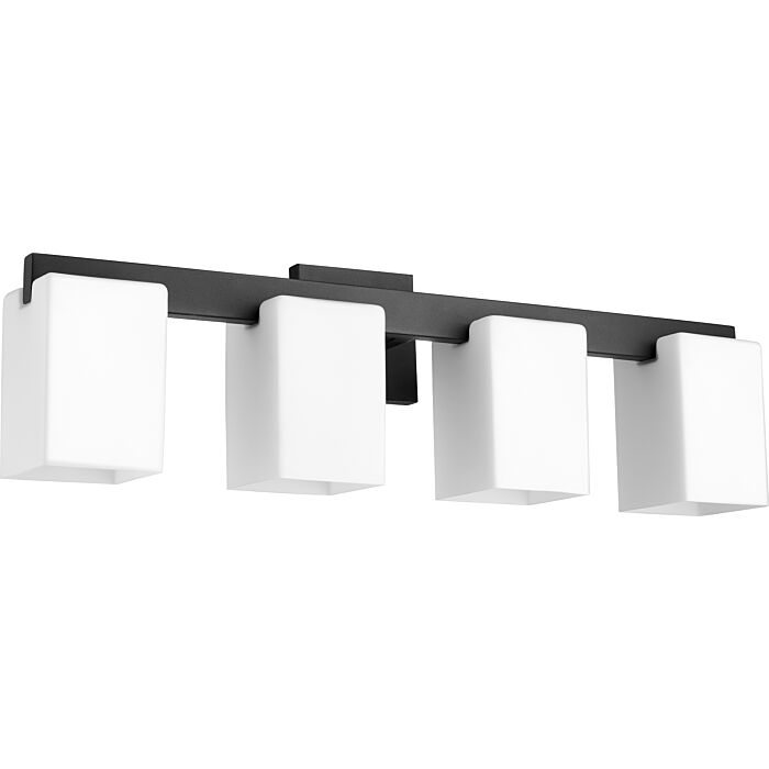 Quorum Modus 4 Light 8 Inch Bathroom Vanity Light in Noir