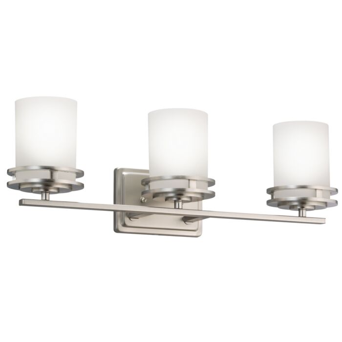 Kichler Hendrik 3 Light Bathroom Vanity Light in Brushed Nickel