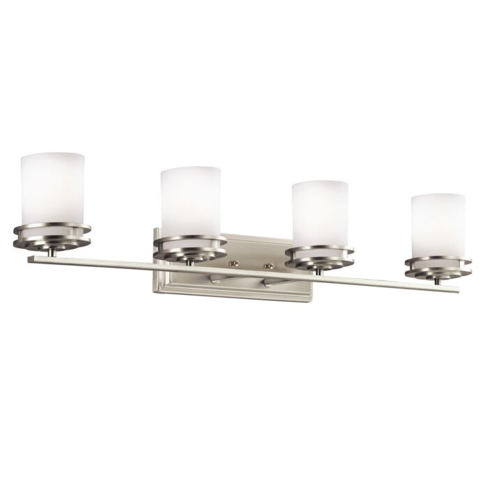 Kichler Hendrik 4 Light Bathroom Vanity Light in Brushed Nickel