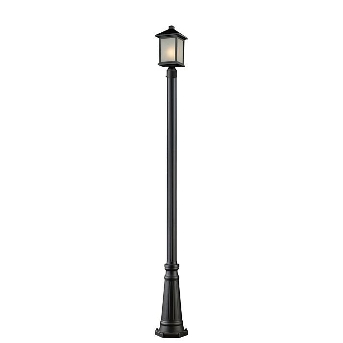 Z Lite Holbrook 1 Light Outdoor Post Mounted Fixture Light In Black