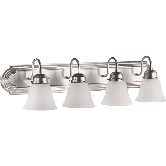 Quorum Home 4 Light Bathroom Vanity Light in Satin Nickel