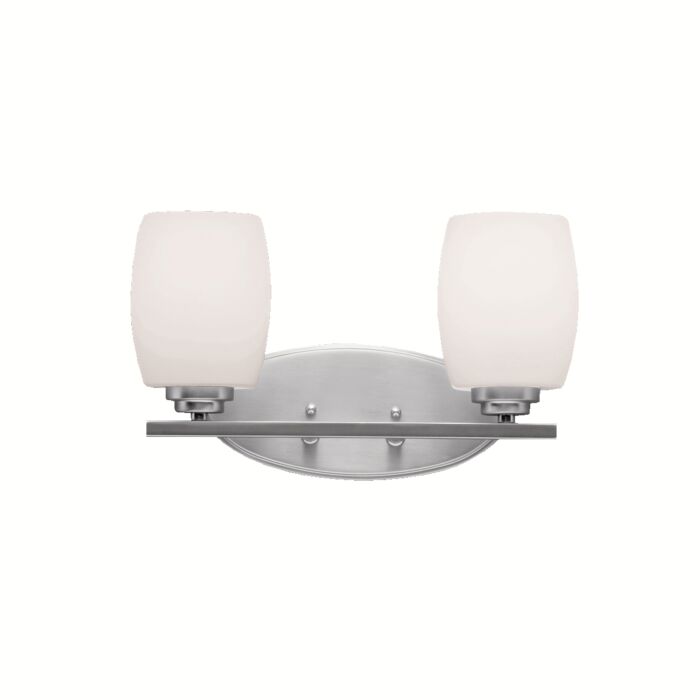 Kichler Eileen 2 Light Bathroom Vanity Light in Brushed Nickel