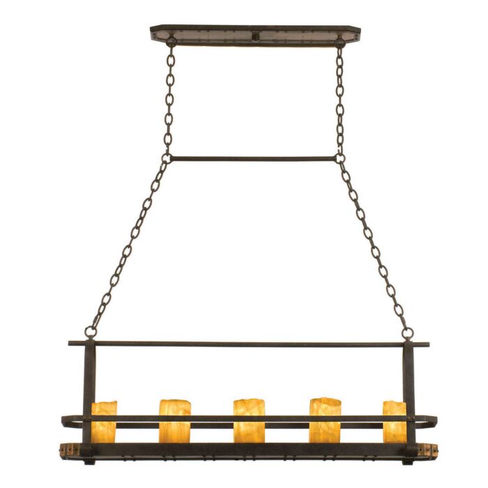 Kalco Cordova 5 Light Island in Natural Iron