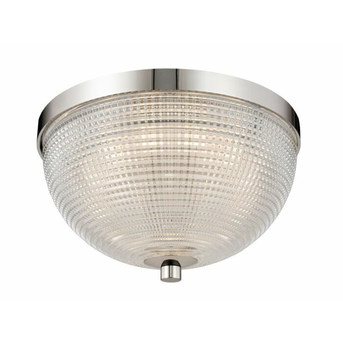 Kalco Portland Ceiling Light in Polished Nickel