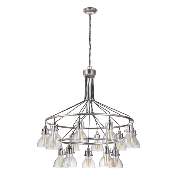 Craftmade Gallery State House 15 Light Chandelier in Polished Nickel