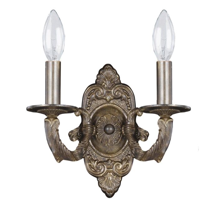 Crystorama Paris Market 2 Light 10 Inch Wall Sconce in Venetian Bronze
