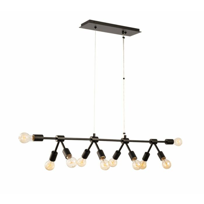 Kalco Union 10 Light Pendant Light in Matte Black