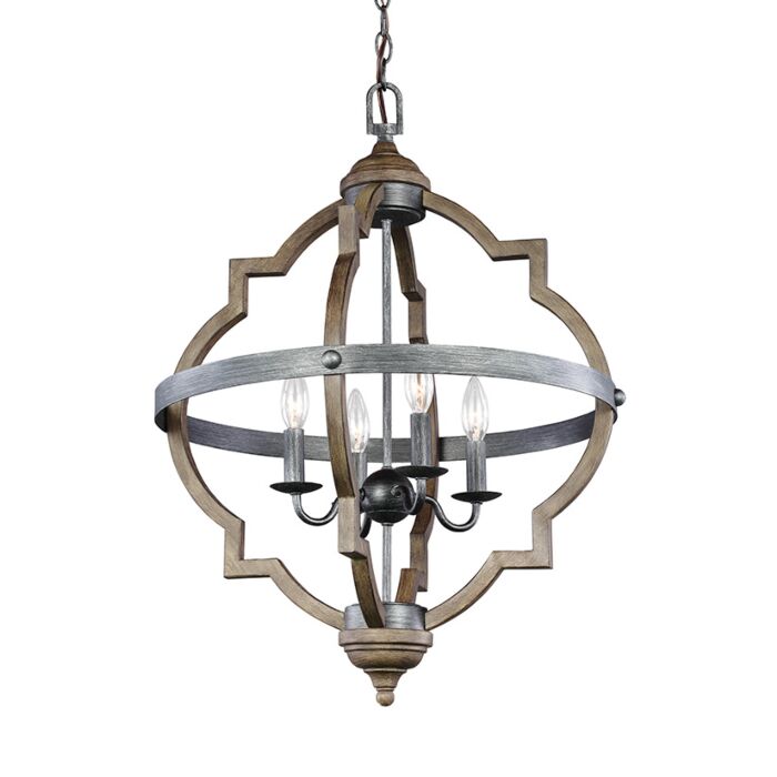 Sea Gull Socorro Quatrefoil 4 Light Foyer Light in Stardust