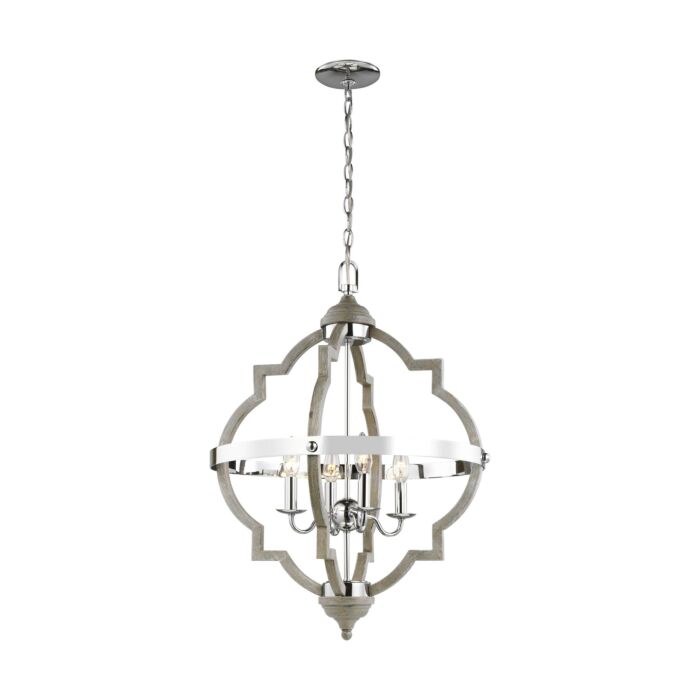 Sea Gull Socorro 4 Light Foyer Light in Washed Pine