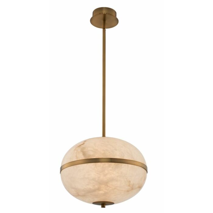 Kalco Canterbury Pendant Light in Winter Brass