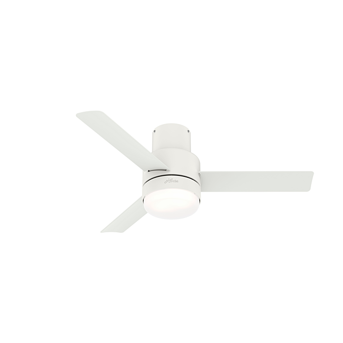 Hunter Gilmour 2 Light 44 Inch Indoor Flush Mount Ceiling Fan in Matte White