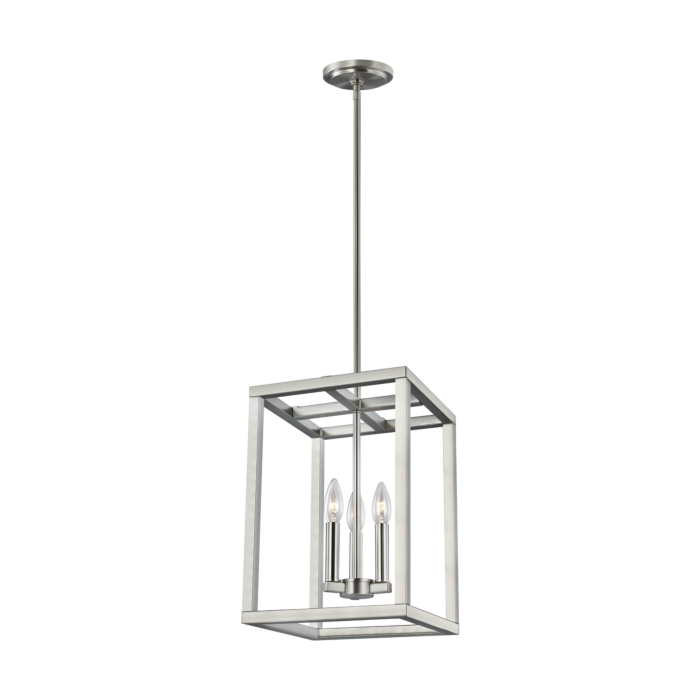 Sea Gull Moffet Street 3 Light LED Foyer Light in Brushed Nickel