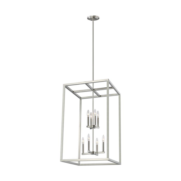 Sea Gull Moffet Street 8 Light Foyer Light in Brushed Nickel