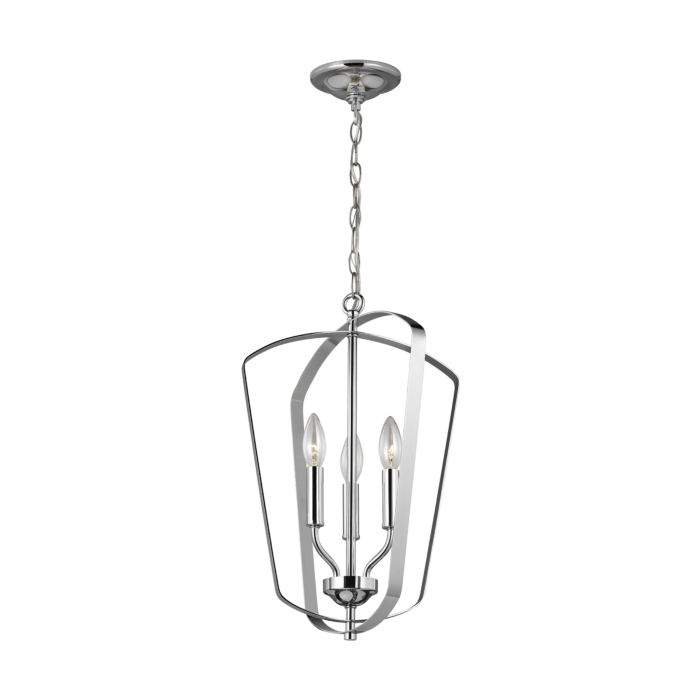 Sea Gull Romee 3 Light Foyer Light in Chrome