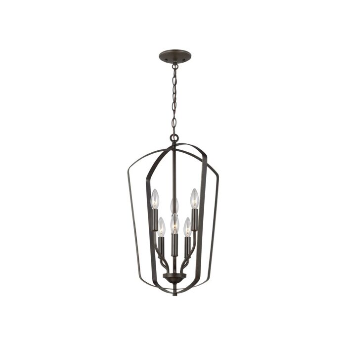 Sea Gull Romee 6 Light Foyer Light in Bronze