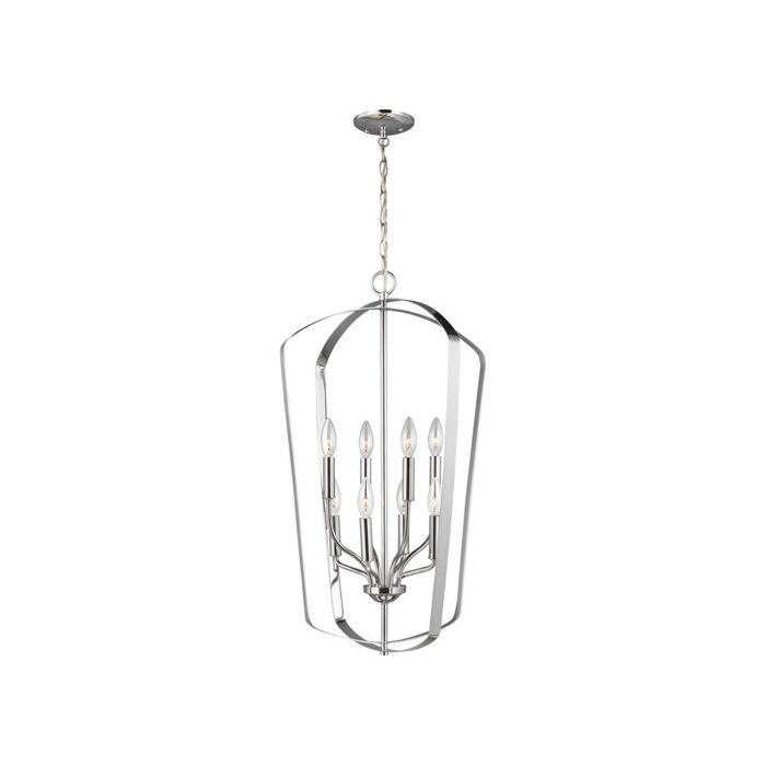 Sea Gull Romee 8 Light Foyer Light in Chrome