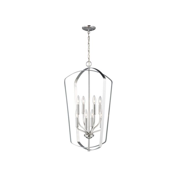 Sea Gull Romee 8 Light Foyer Light in Brushed Nickel