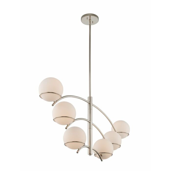 Kalco Everett 6 Light Pendant Light in Polished Nickel