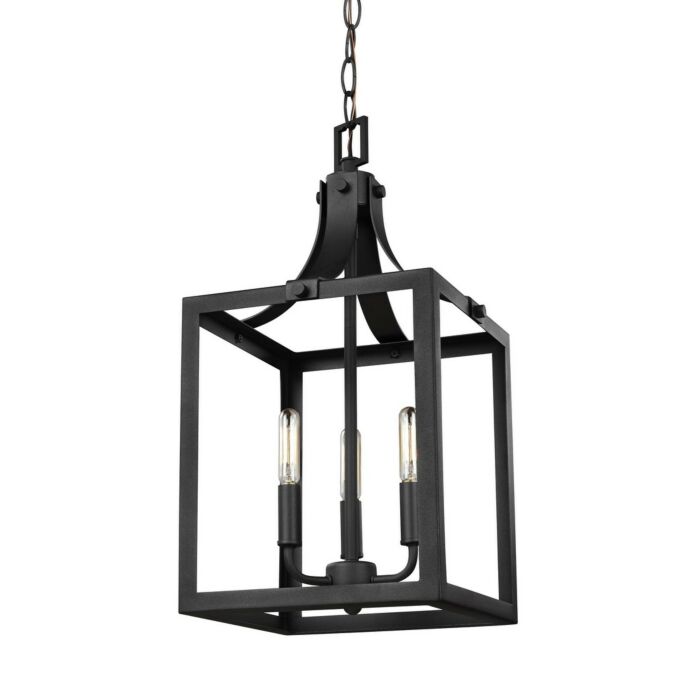 Sea Gull Labette 3 Light Foyer Light in Black