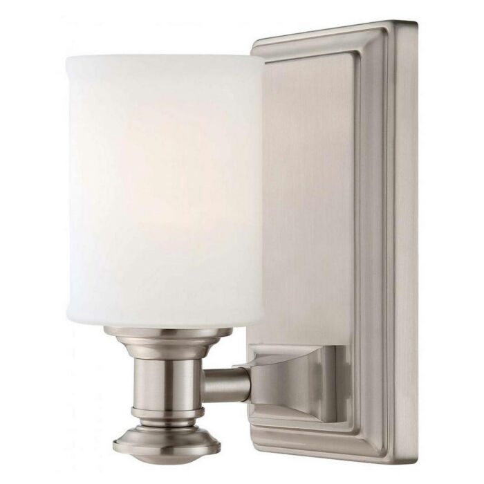 Minka Lavery Harbour Point Bathroom Wall Sconce in Brushed Nickel