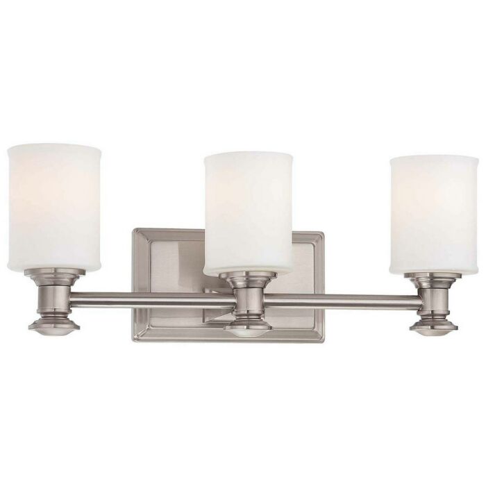 Minka Lavery Harbour Point 3 Light Bathroom Vanity Light in Brushed Nickel
