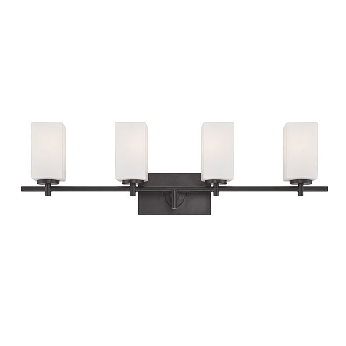 Dakota 4-Light Bathroom Vanity Light Bar in Biscayne Bronze