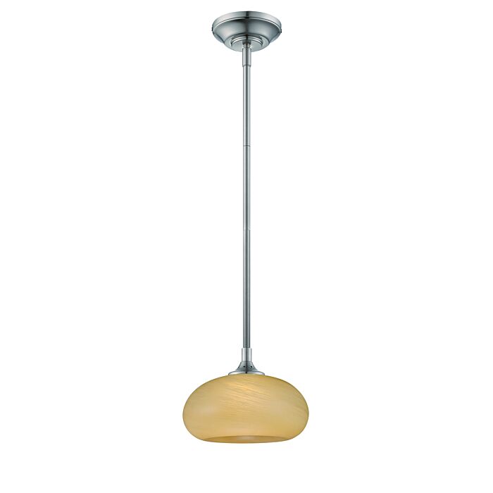 Eco-Gem LED Mini Pendant in Satin Platinum