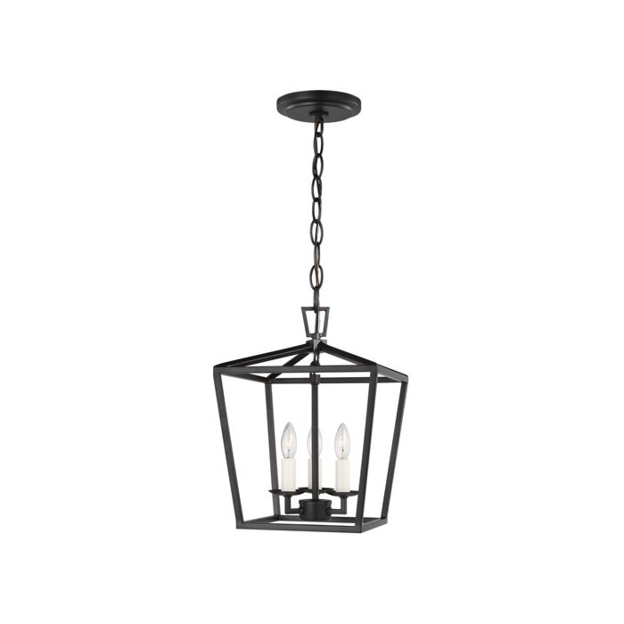 Sea Gull Dianna 3 Light Pendant Light in Midnight Black