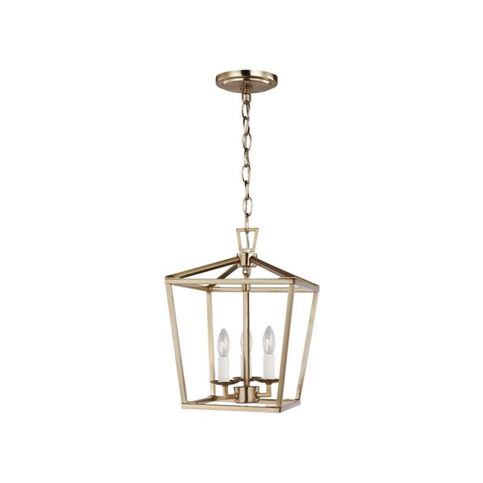 Sea Gull Dianna 3 Light Pendant Light in Satin Brass