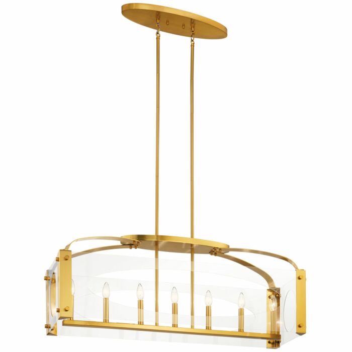 Kichler Pytel 7 Light Transitional Chandelier in Fox Gold