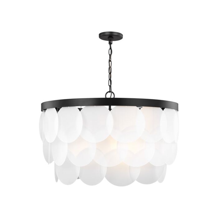 Sea Gull Mellita 8 Light Pendant Light in Midnight Black
