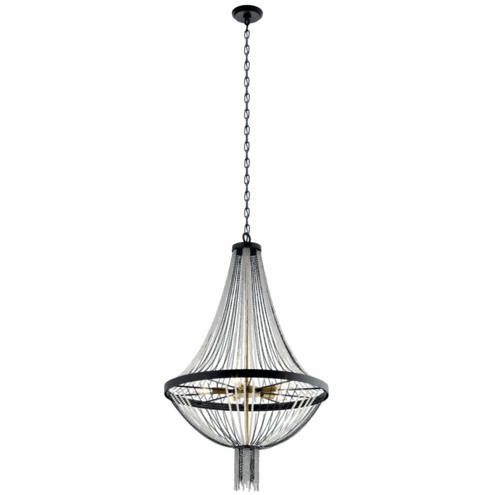 Kichler Alexia 5 Light Traditional Chandelier in Textured Black