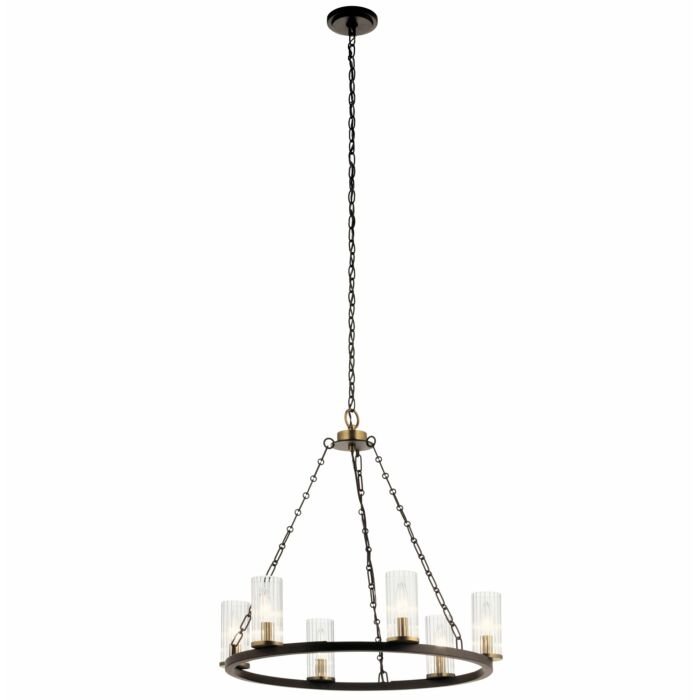 Kichler Mathias 6 Light Transitional Chandelier in Olde Bronze