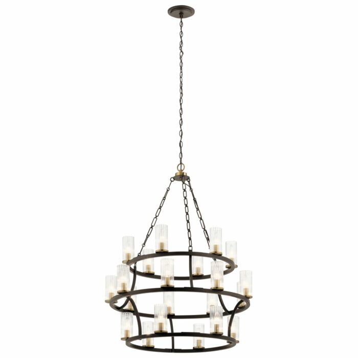 Kichler Mathias 21 Light Transitional Chandelier in Olde Bronze