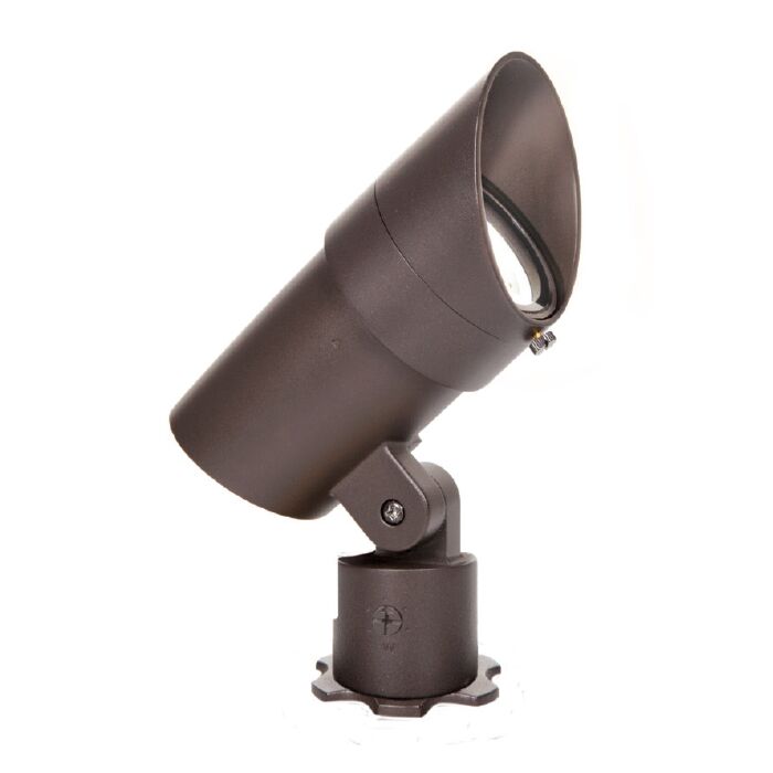 WAC LED 120V Large Accent Light Adjustable Beam and Output 4000K in Bronze on Brass