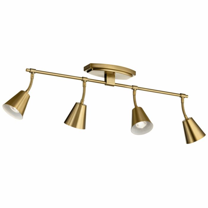 Kichler Sylvia 4 Light Rail Light in Brushed Natural Brass