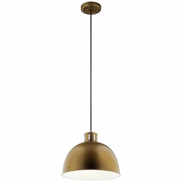Kichler Zailey 16 Inch Pendant Light in Natural Brass
