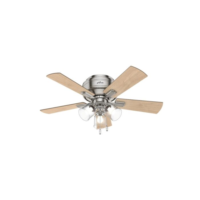 Hunter Crestfield 3 Light 42 Inch Indoor Ceiling Fan in Brushed Nickel