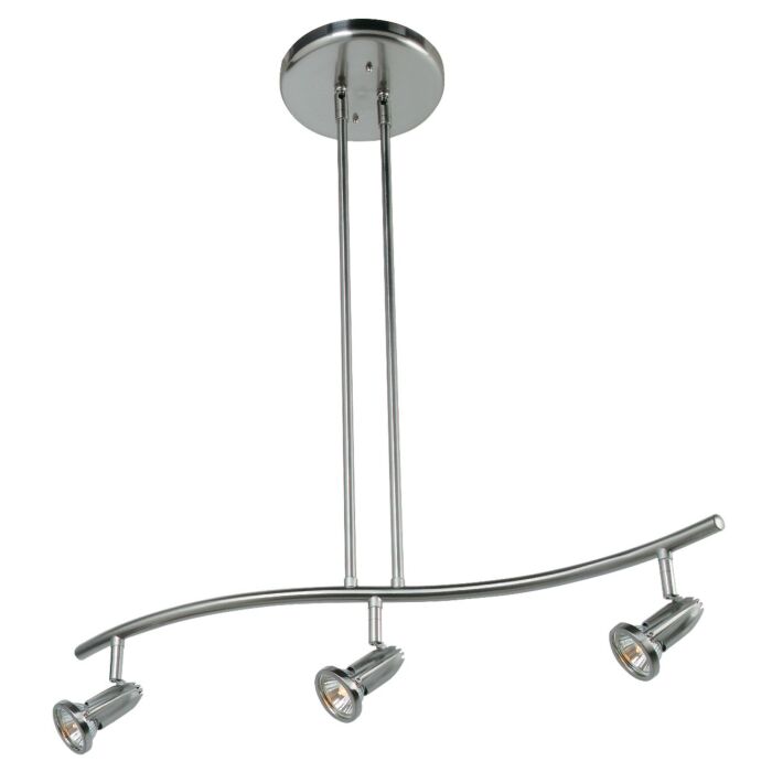 Access Cobra 3 Light Track Lighting in Brushed Steel