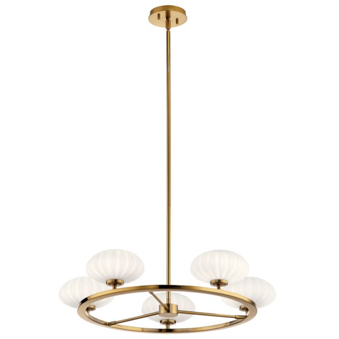 Kichler Pim 6 Light Contemporary Chandelier in Fox Gold