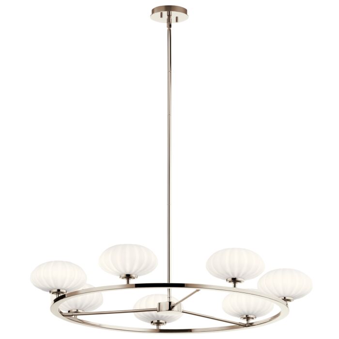 Kichler Pim 7 Light Contemporary Chandelier in Polished Nickel