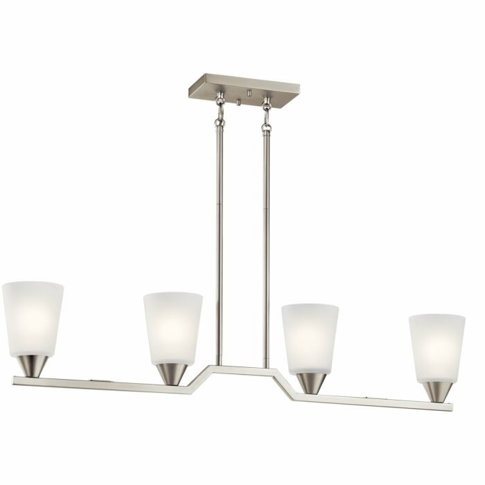 Kichler Skagos 4 Light Contemporary Chandelier in Brushed Nickel