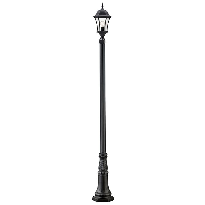 Z Lite Wakefield 1 Light Outdoor Post Mounted Fixture Light In Black