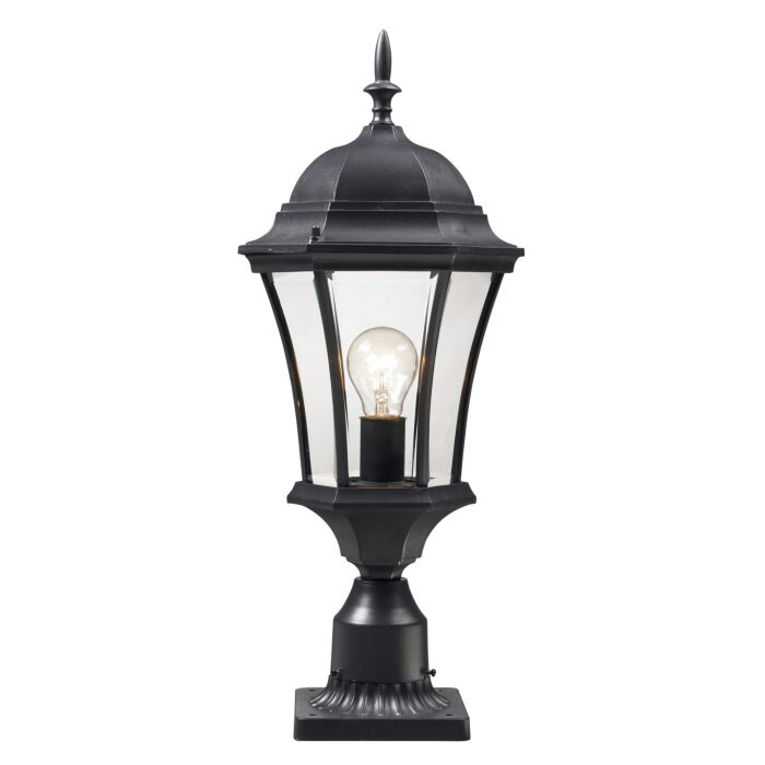 Z Lite Wakefield 1 Light Outdoor Pier Mounted Fixture Light In Black