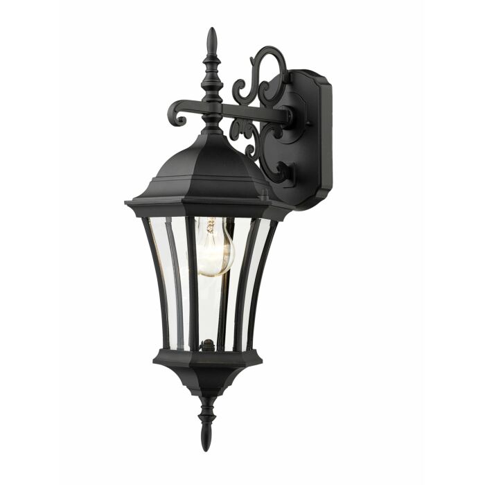 Z Lite Wakefield 1 Light Outdoor Wall Sconce In Black